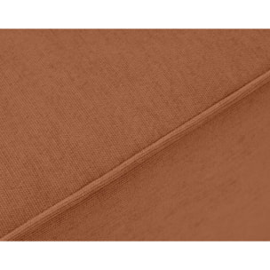 Topaze - canapé 3 places - convertible avec coffre - en tissu - Terracotta