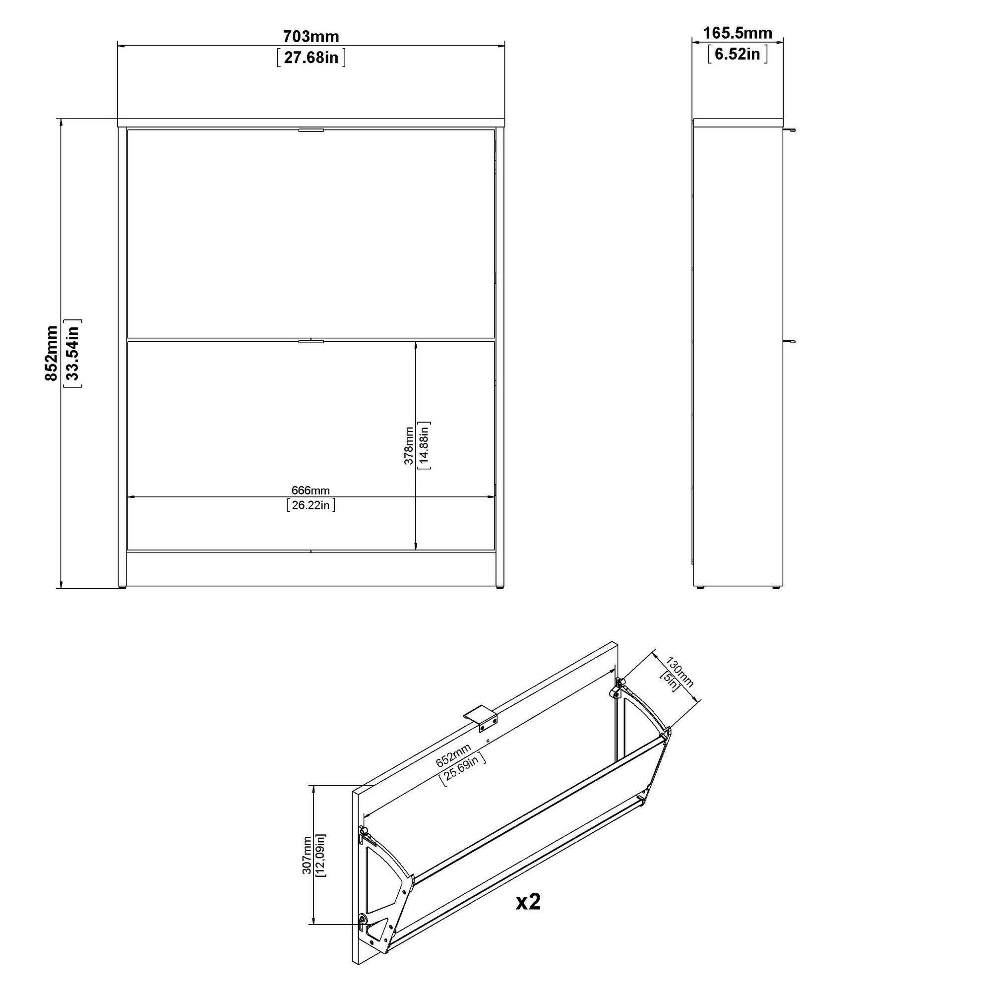 Scarpiera Turchese, Mobile portascarpe, Armadio da ingresso multiuso, Mobiletto per calzature, 70x17 h85 cm, Nero
