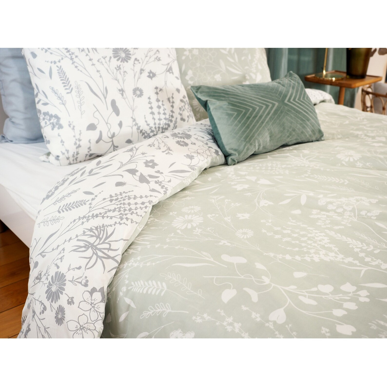 Parure Housse De Couette 3pcs 100% Satin De Coton 78fils Susie