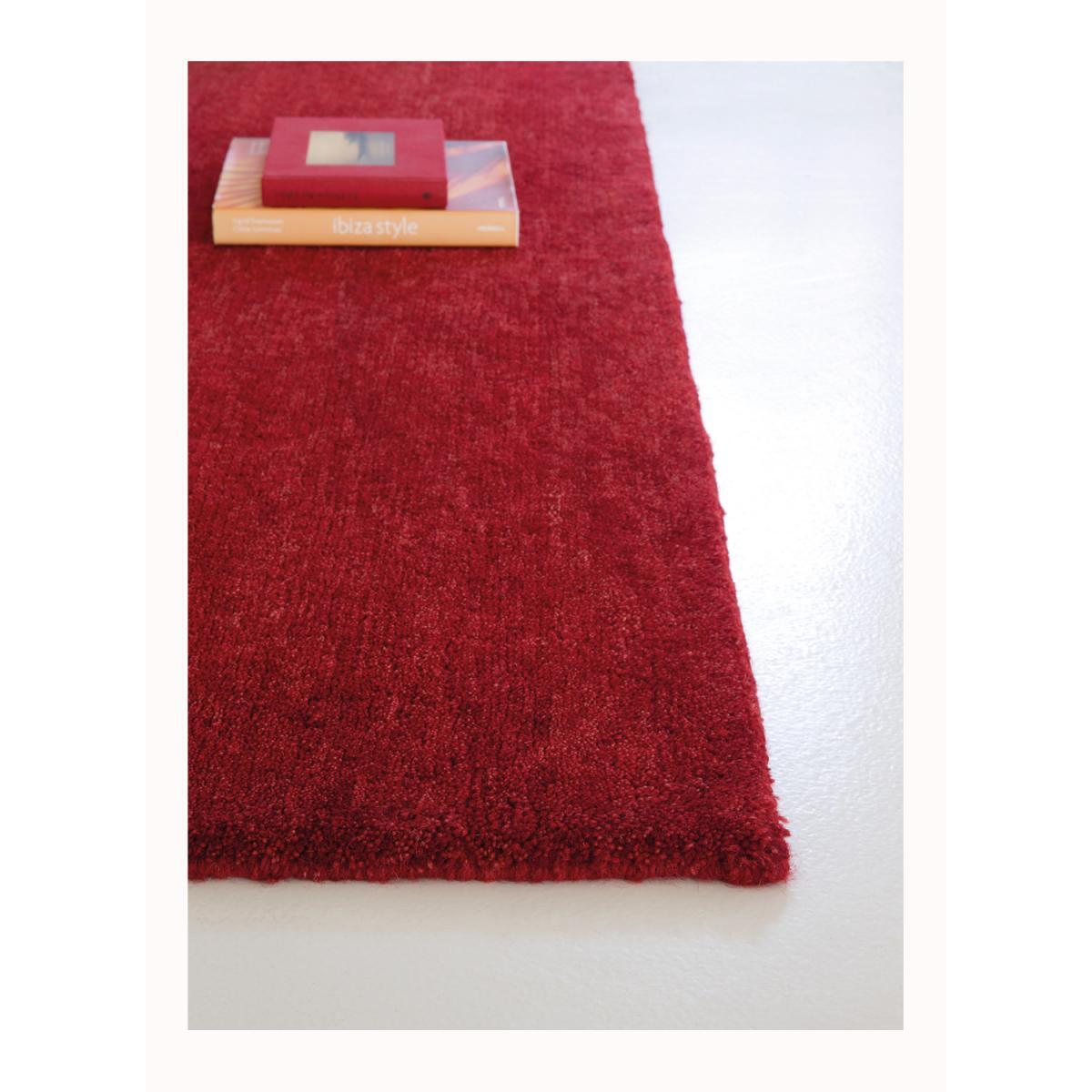Tapis salon et chambre fait main en laine motif uni PATI