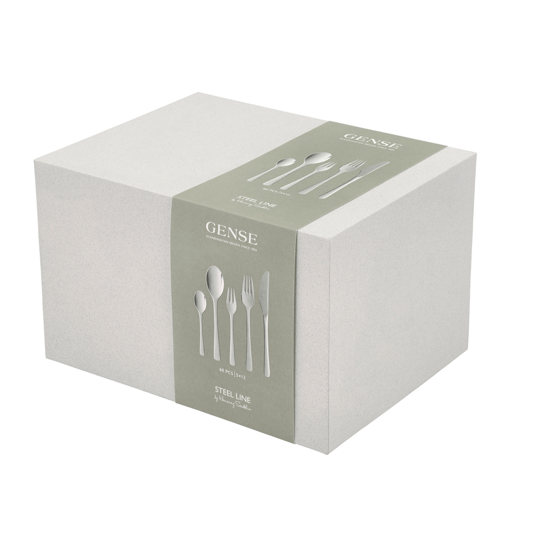 Ensemble de couverts Steel Line 60 pièces Acier poli
