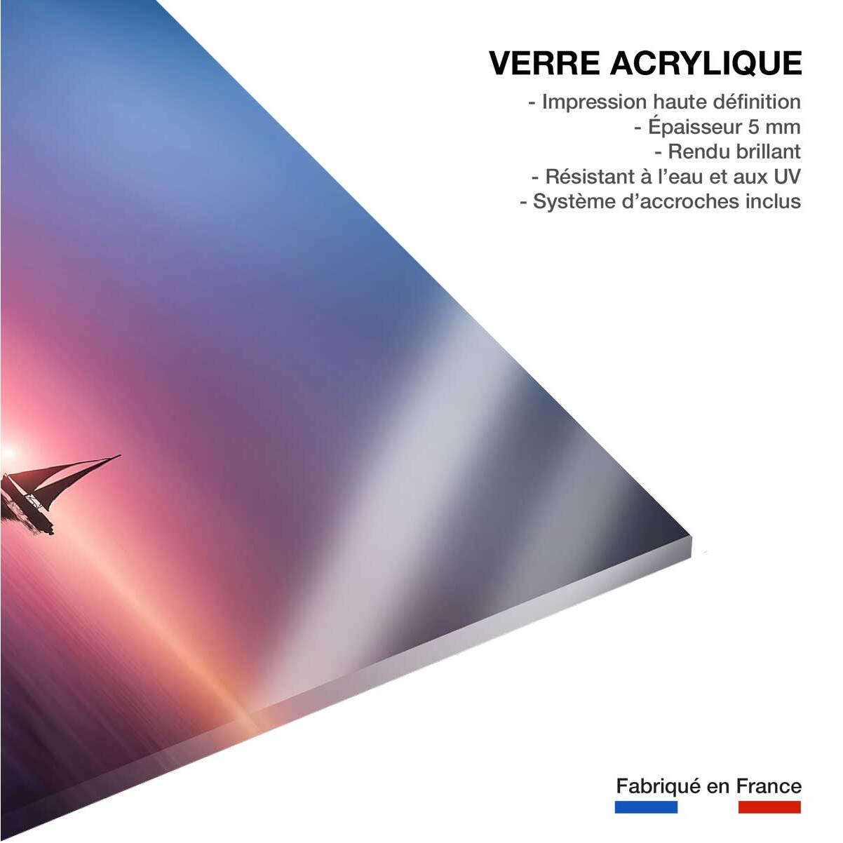 Tableau navigation sous le sunset Tableau plexiglas