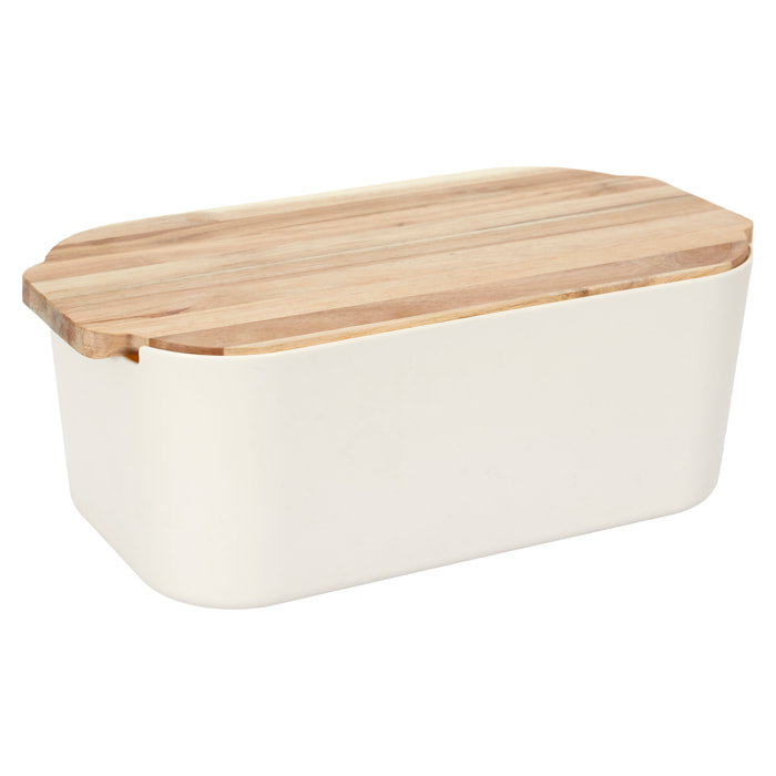 Boite A Pain Couvercle Planche Acacia