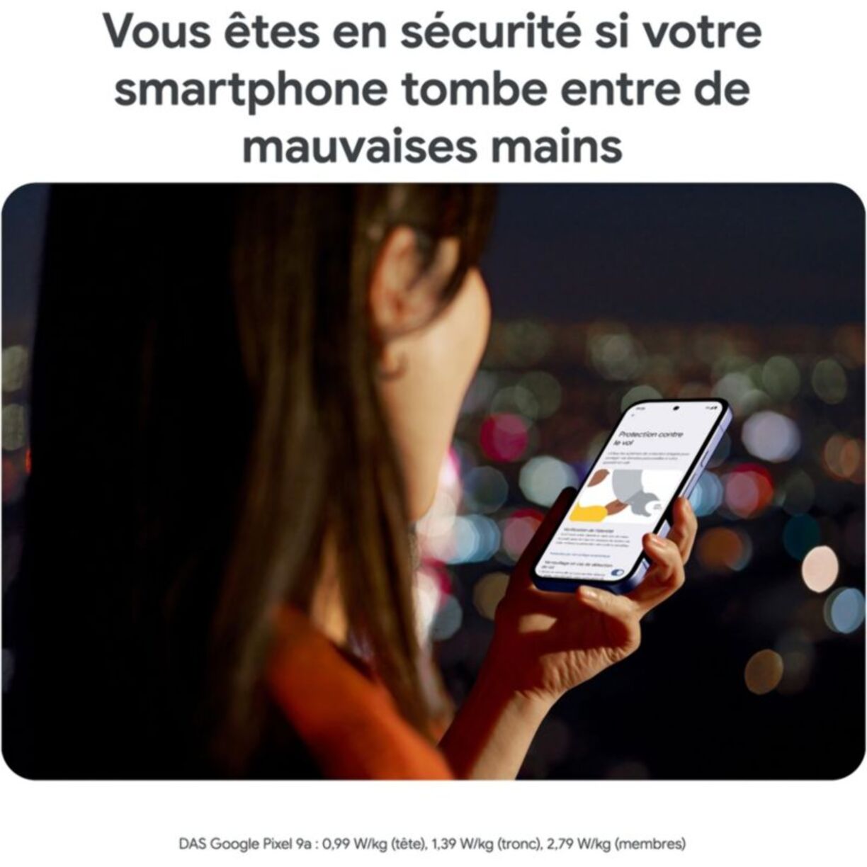 Smartphone GOOGLE Pixel 9a 256Go Noir