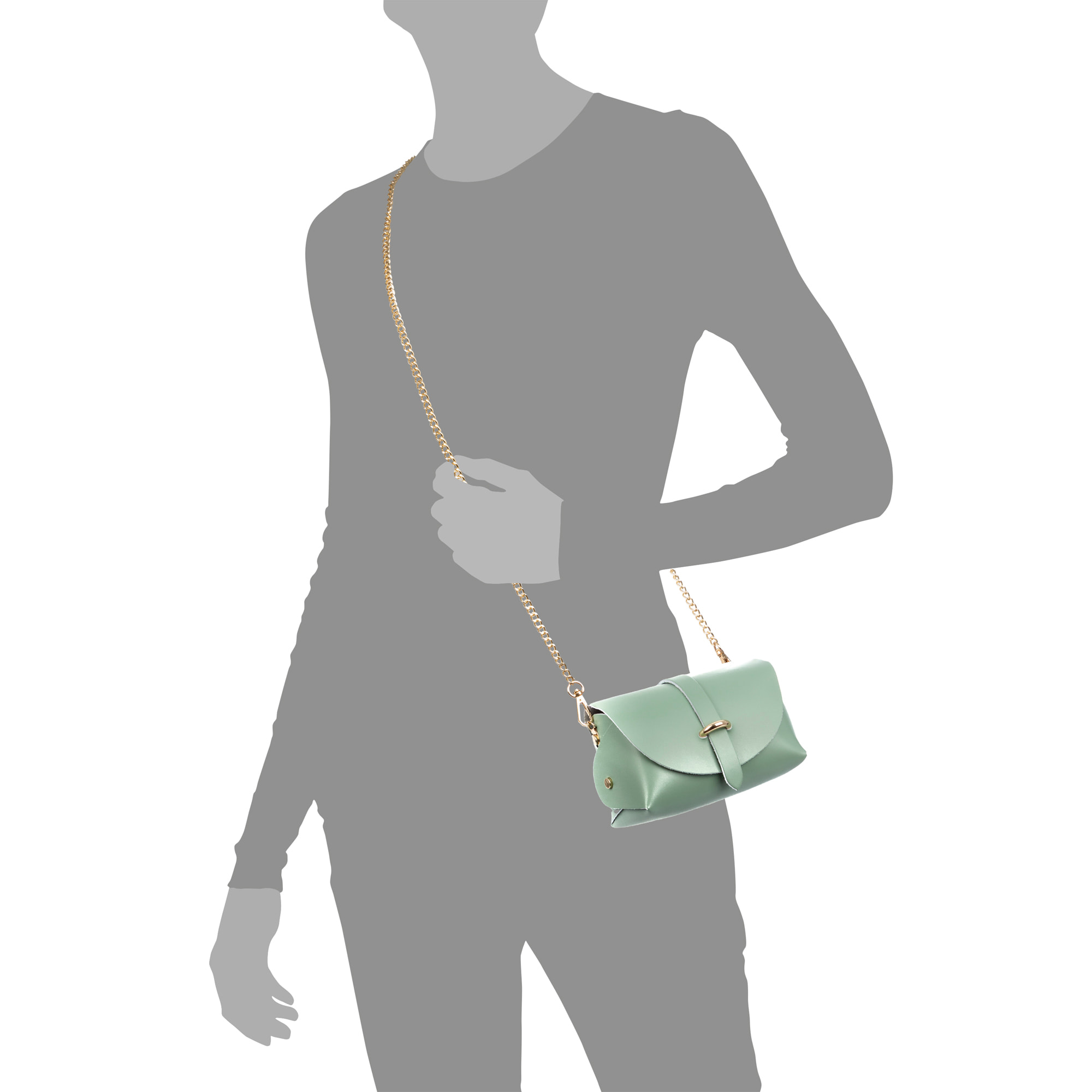 Aurora Bolso bandolera Mujer. Piel auténtica Ruga