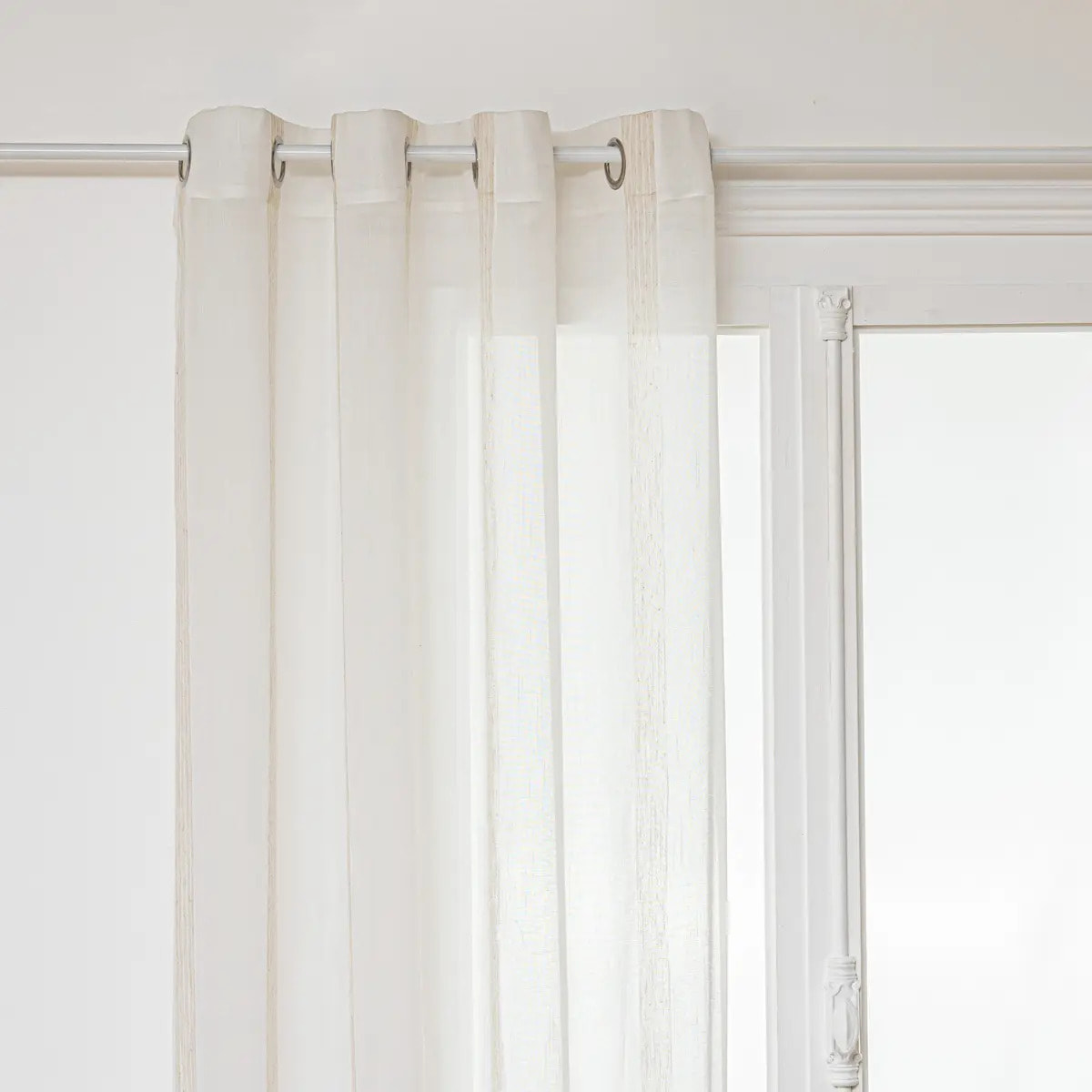 Voilage - lin - blanc - 140x240 cm