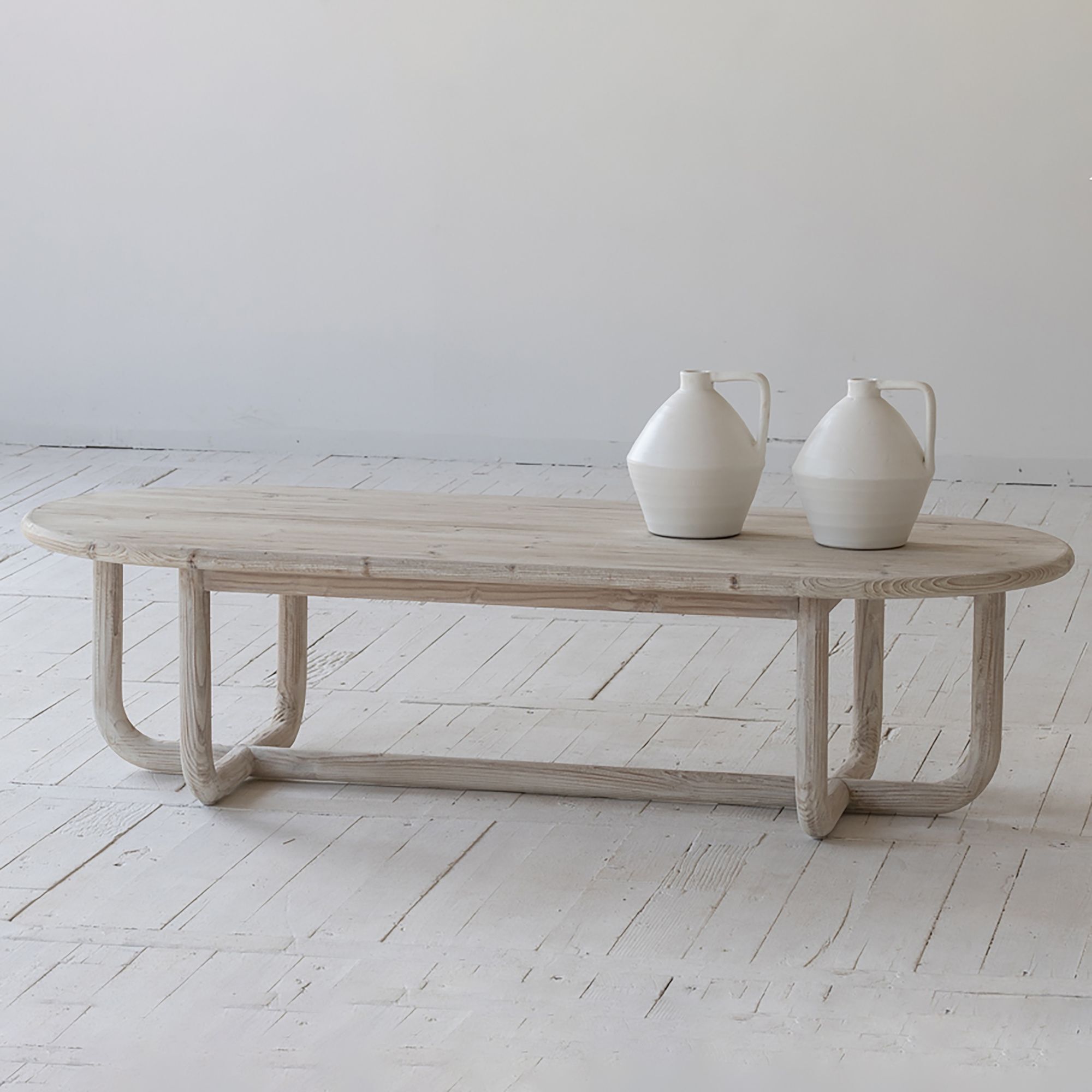 Table basse en pin recyclé KRISTEN