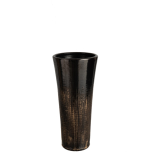 J-Line vase Tachés - céramique - noir/or - medium