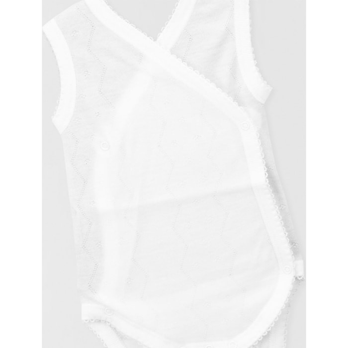 Body cruzado bebé sin mangas algodón