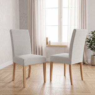 COPPIA VESTISEDIA CON SCHIENALE FASHIONABLE, Microfibra/Cotone/Elastan - PANNA