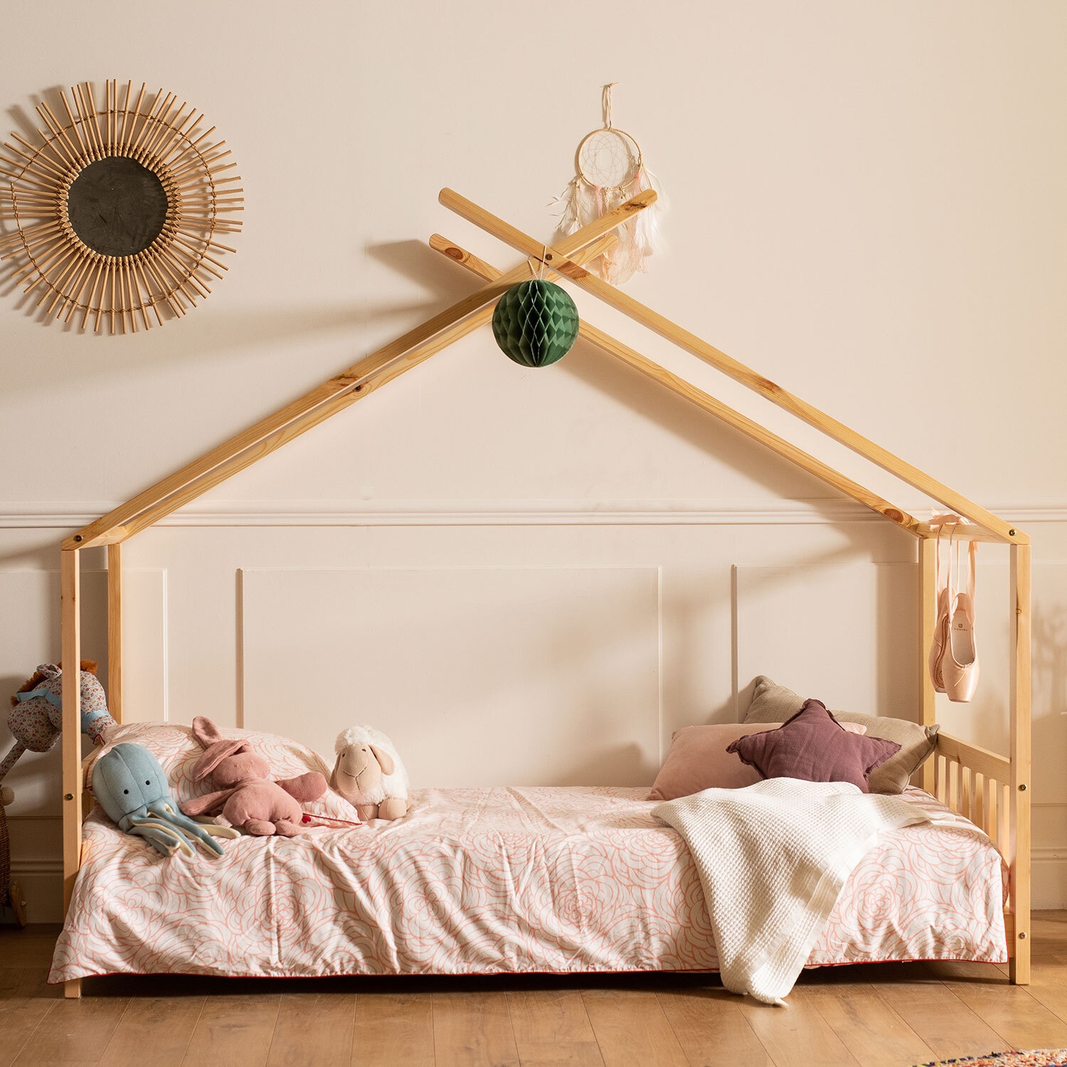 Lit cabane pour enfant 190x90cm en bois GASPARD