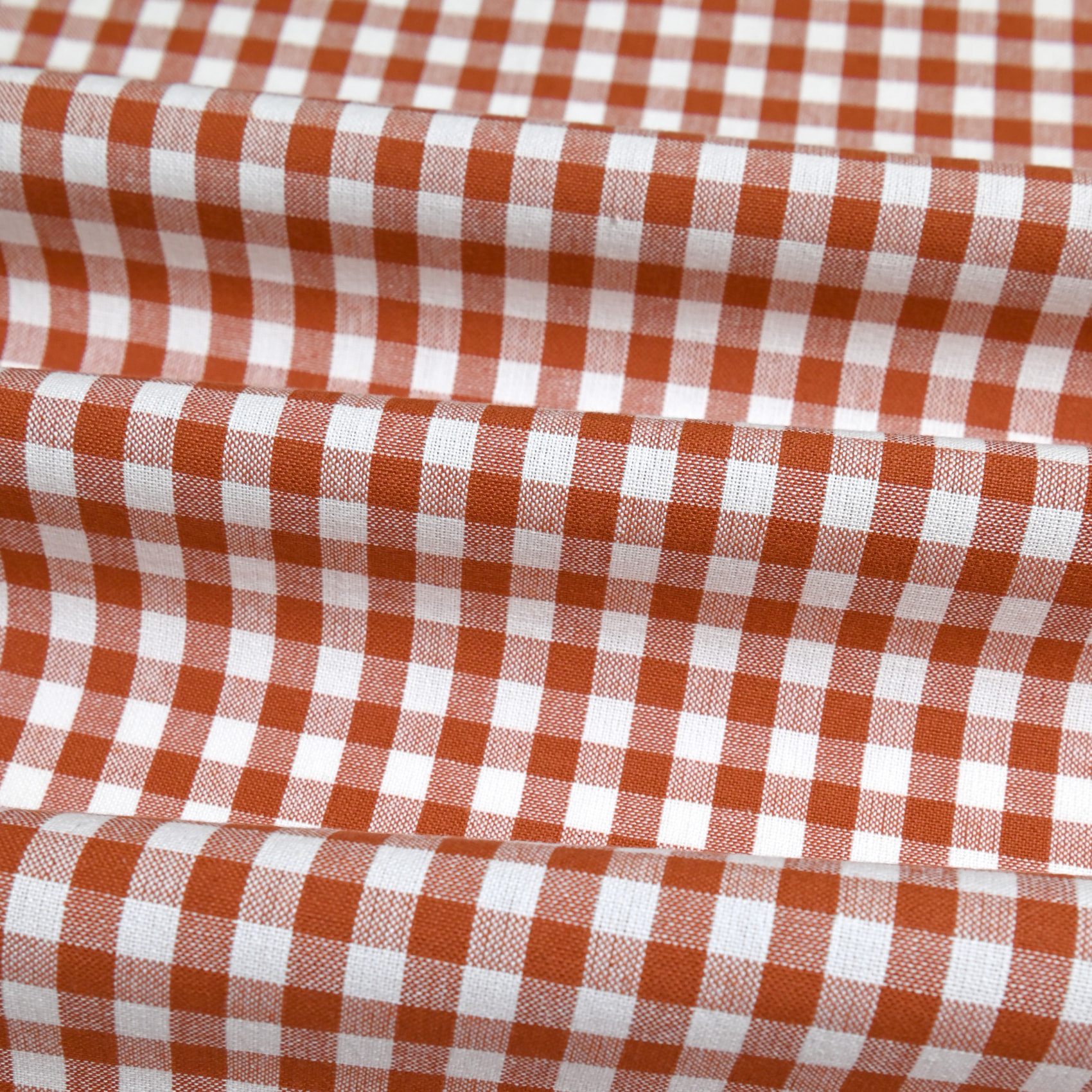 Torchon de cuisine en coton motif vichy - Terracotta