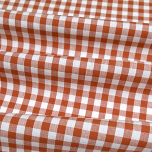 Torchon de cuisine en coton motif vichy - Terracotta