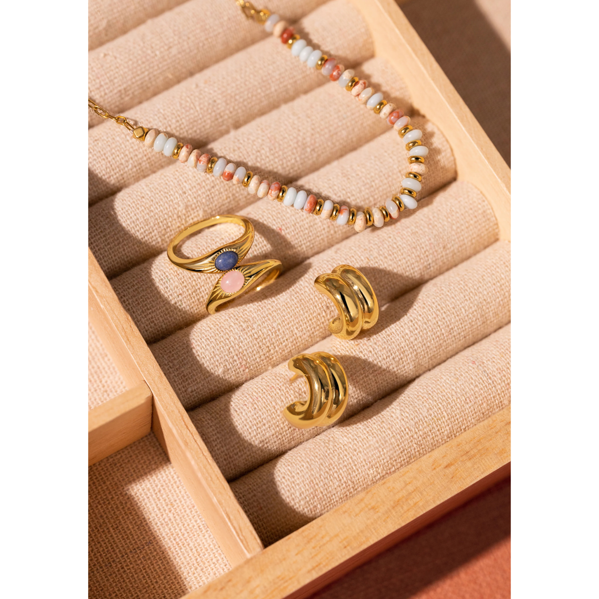 Collana Daylight in Acciaio Placcato Oro