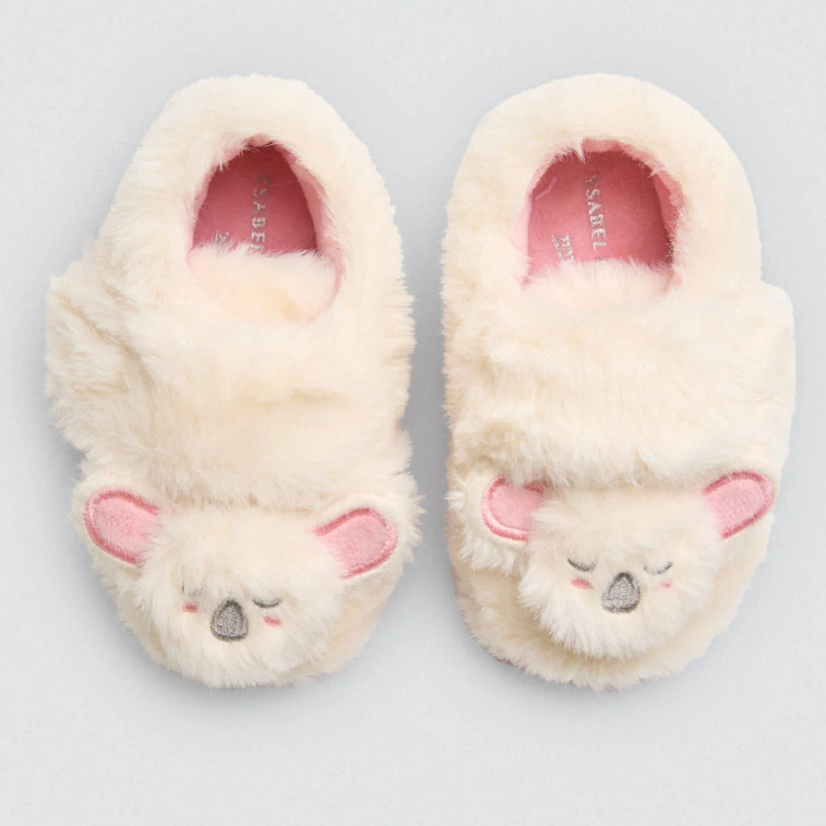 Pantofole per neonato in pelliccia di koala