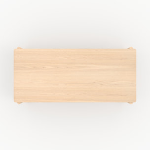 Table rectangulaire en bois de frêne 6 places - Irène