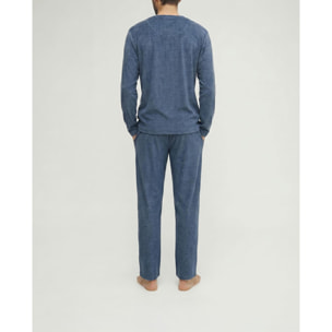 Pijama hombre cuello pico