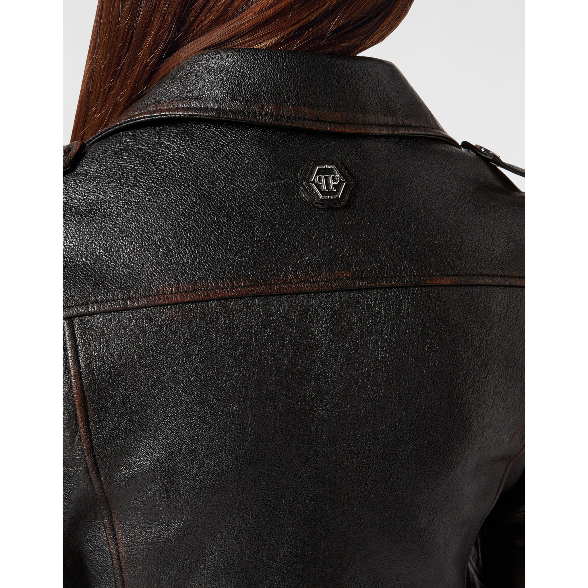 PHILIPP PLEIN Biker de cuero
