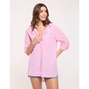 Camisa Manga Larga Rosa - Brosabeat