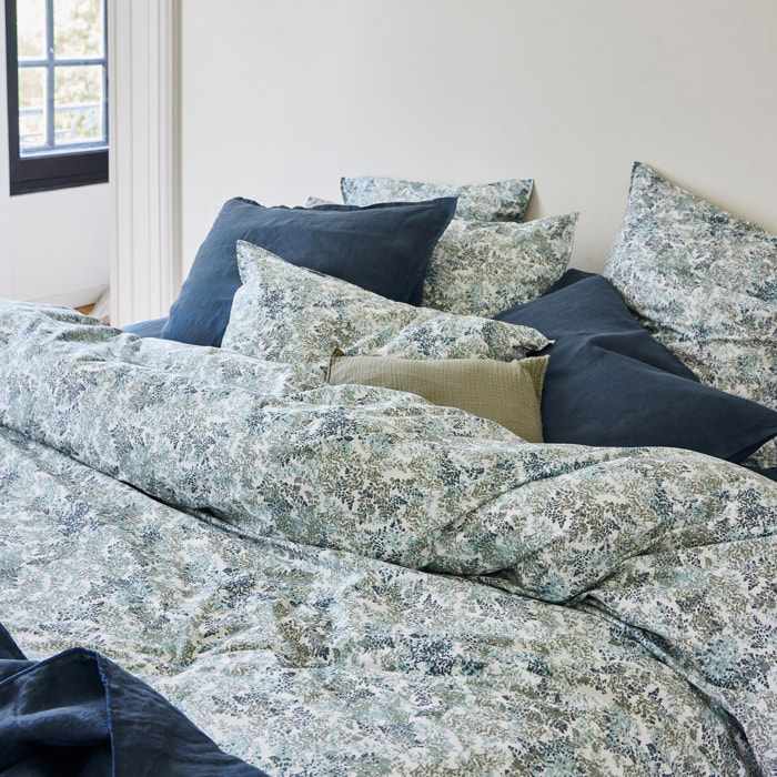 Housse de couette en percale de coton, BRUME VÉGÉTALE