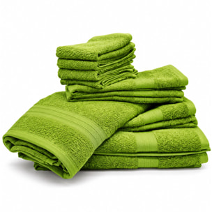 BASSETTI Set 5 Asciugamani in 100% Cotone