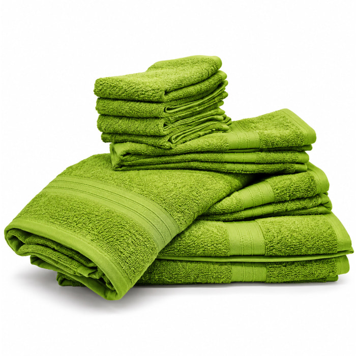 BASSETTI Set 5 Asciugamani in 100% Cotone