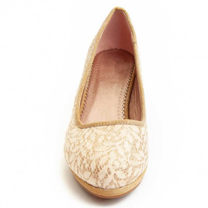 Zapato de tacón - Beige - Altura: 6 cm