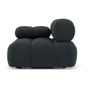 Ruby - module d'assise gauche en velours texturé - Noir