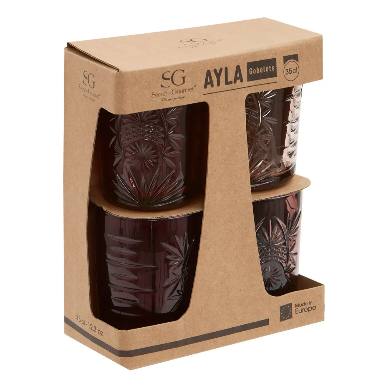 Lot de 4 gobelets rose blush