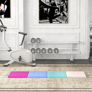 Colchoneta Gimnasia Plegable de Grosor de 5 cm, Tapete de Ejercicio con Asas de Transporte, Bolsa, Esterilla de Gimnasia para Yoga, Aeróbic, Artes Marciales, Multicolor