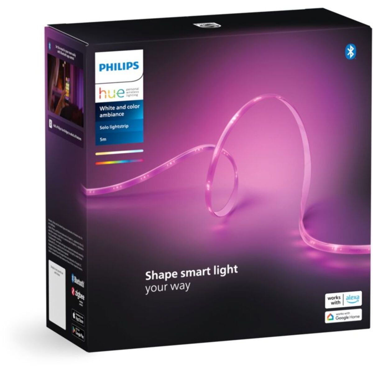 Ruban LED PHILIPS HUE  W&C Lightstrip Solo 5m