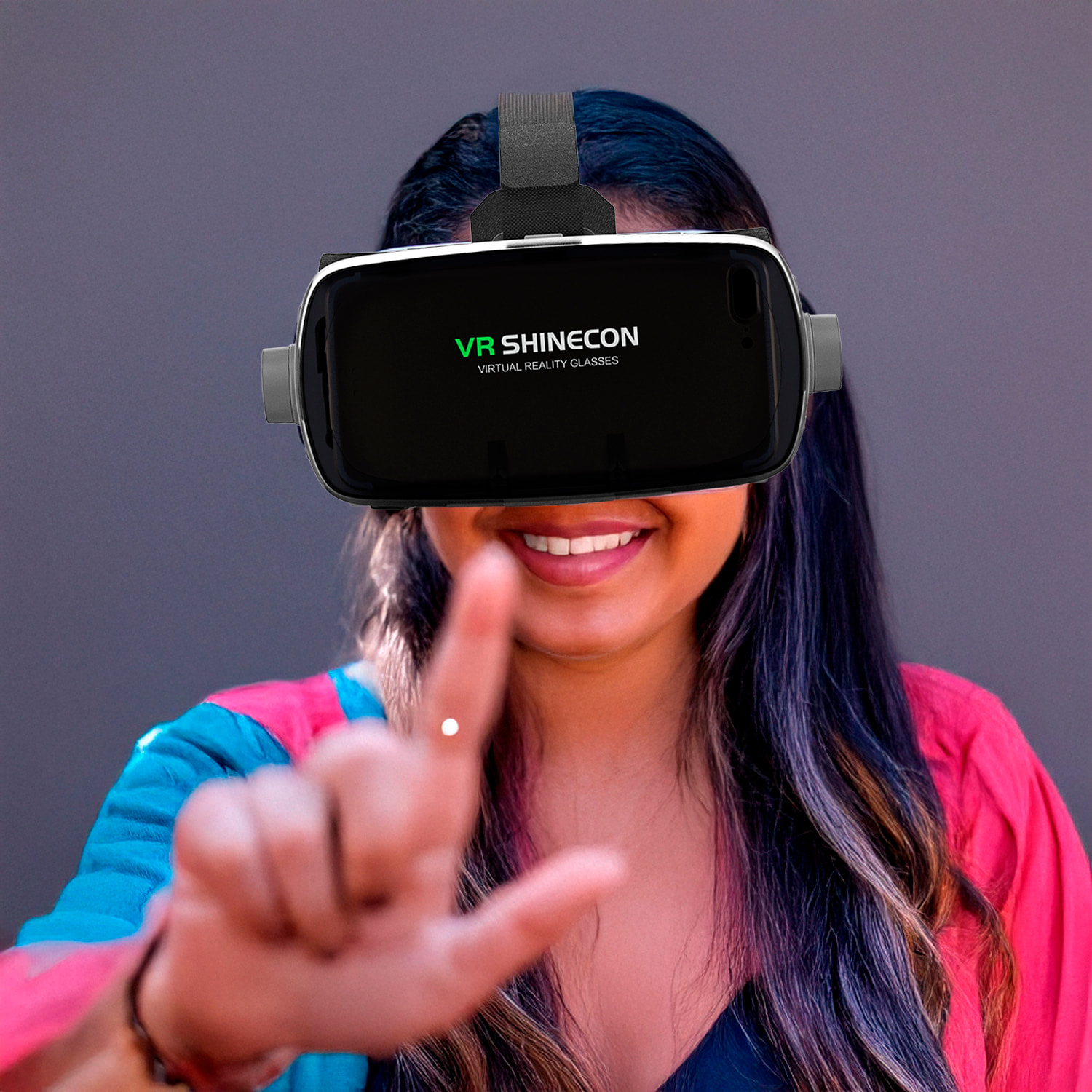 Gafas de realidad virtual G07E, 110º de ángulo de visión y vista panorámica 360º. Compatibles con IOS y Android.