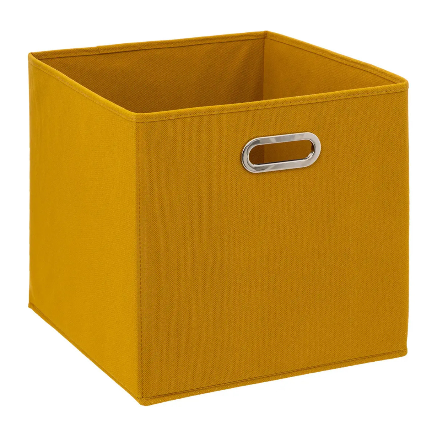 Panier tissu 31x31cm "Mix N' Modul" jaune moutarde