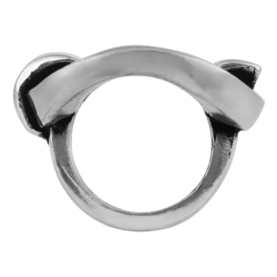 Anillo plata925 chapado "abrazo" plateado