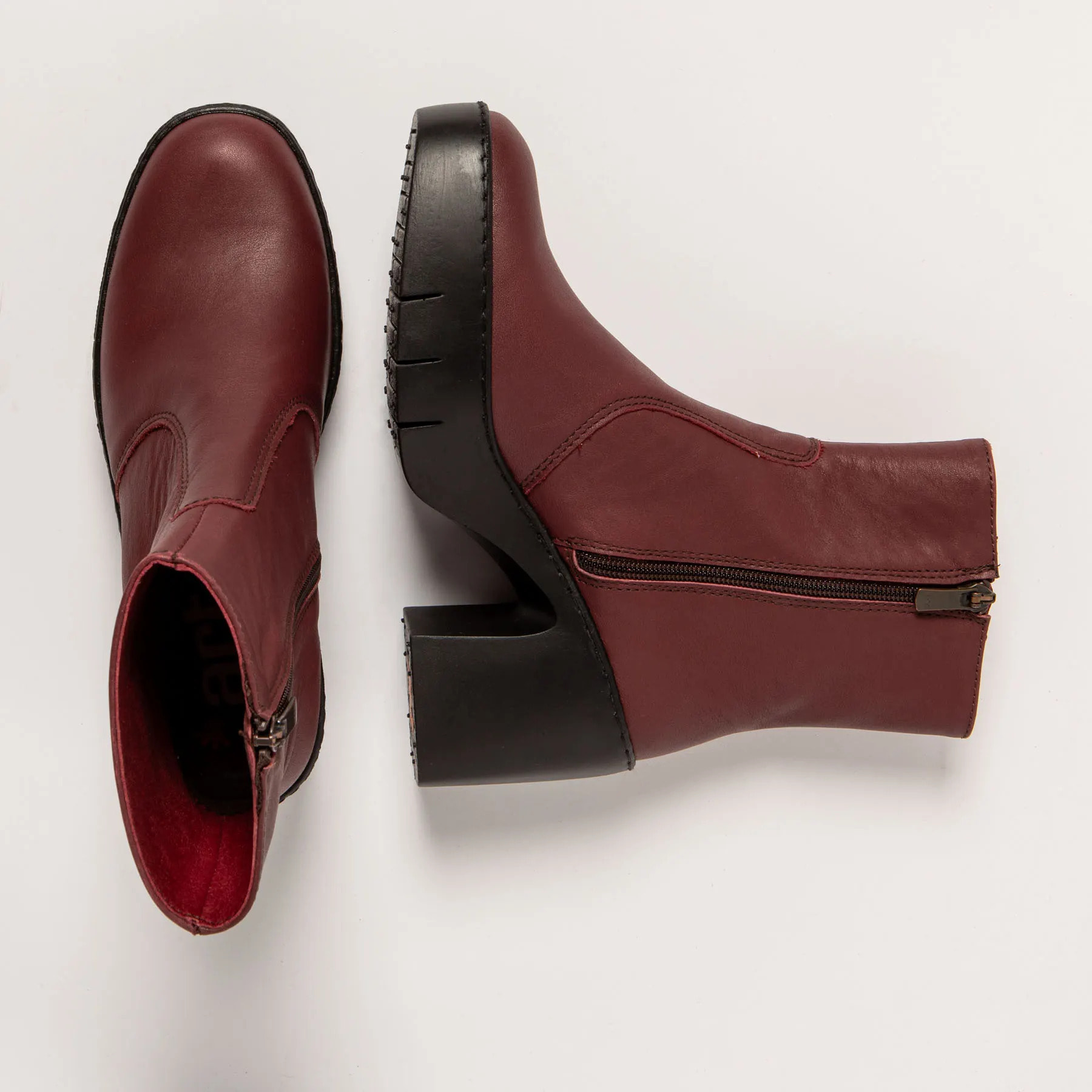 Botines con tacón 1656 NAPPA BURDEOS/SOFIA color Burdeos