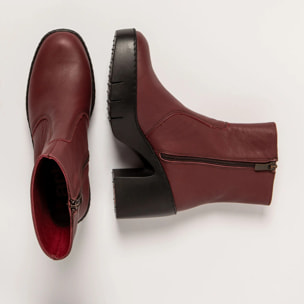 Botines con tacón 1656 NAPPA BURDEOS/SOFIA color Burdeos