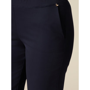 Oltre - Chinos en gabardina mezcla de algodón - Azul