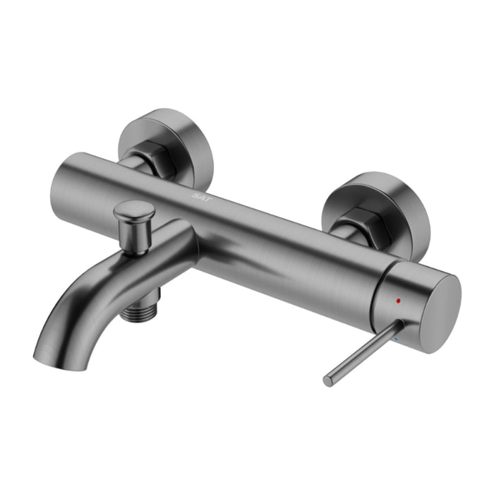 Aurum mitigeur de baignoire mural 150 mm à levier sans set de douche, gun metal (SATBAUR222BGM)