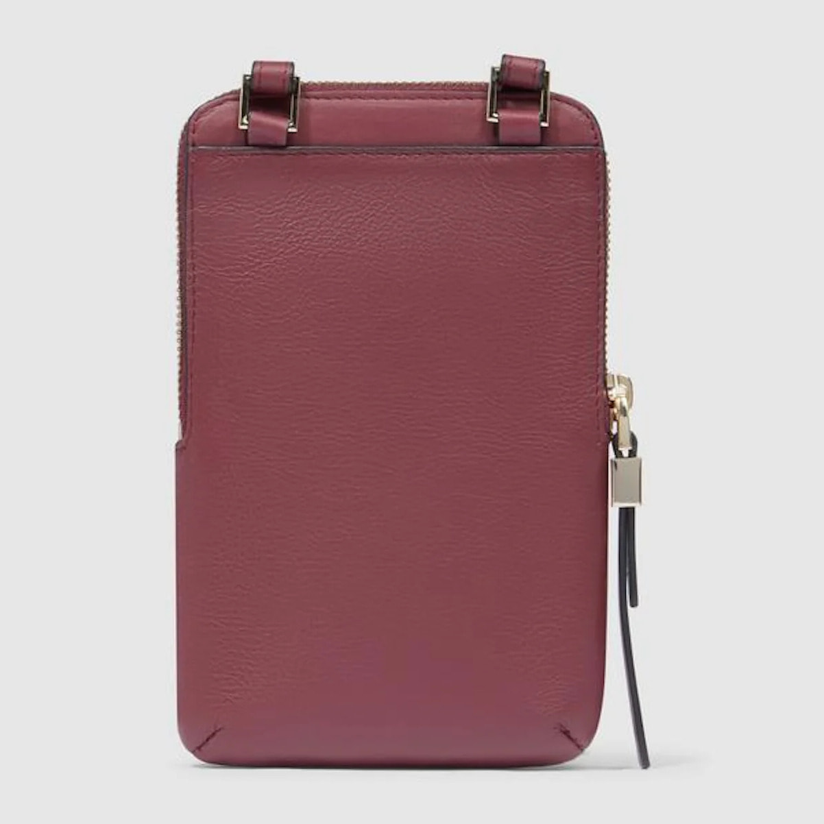 Piquadro Porta telefono da collo in pelle con porta carte di credito, schermato con protezione RFID