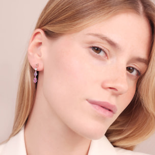 Orecchini Pendenti con Cubic Zirconia Miste Colorate