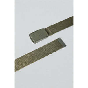 Cinturón Brahim caqui canvas con hebilla logotipada