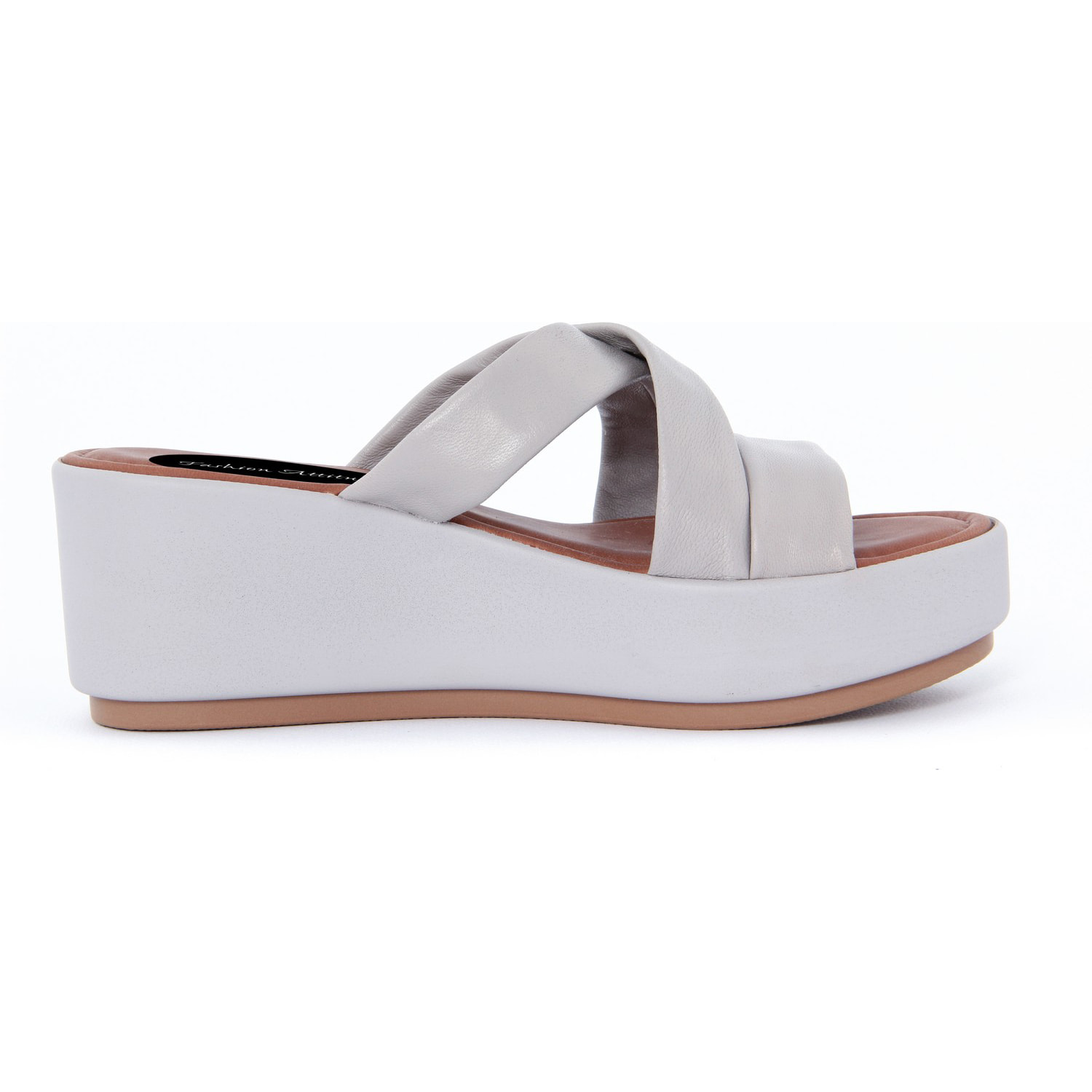 Sandalo con zeppa Donna colore Grigio