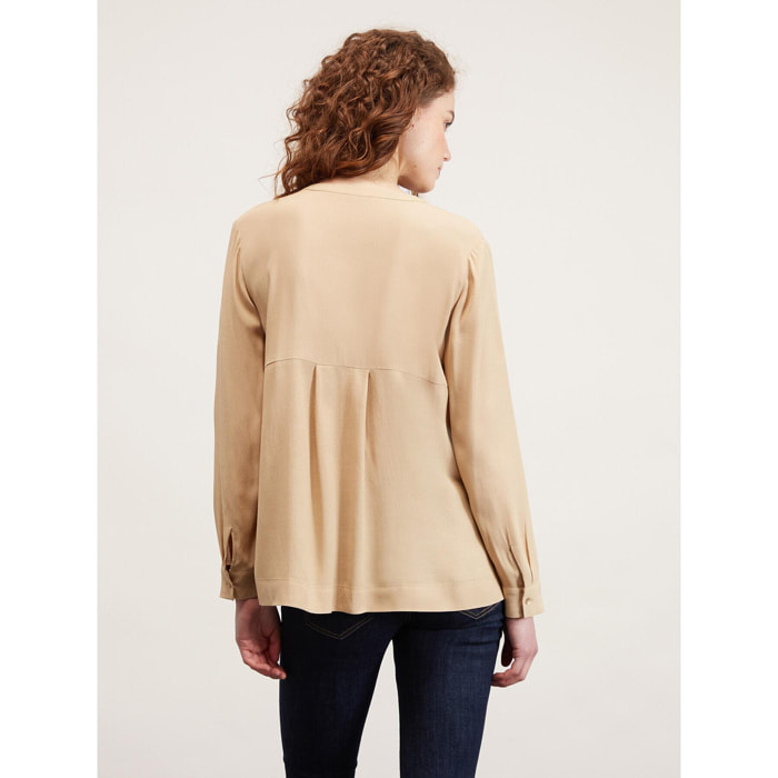 Motivi - Blusa vaporosa serafín - Beige