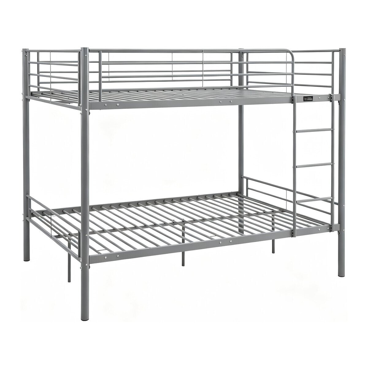 Lit double superposé avec sommier inclus "Adam" - 140 x 190 cm - Gris