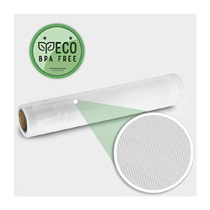 Cecotec 04072 Rollos Gofrados Set de 2 Rollos Grandes 28 x 600 cm Superficie Gof