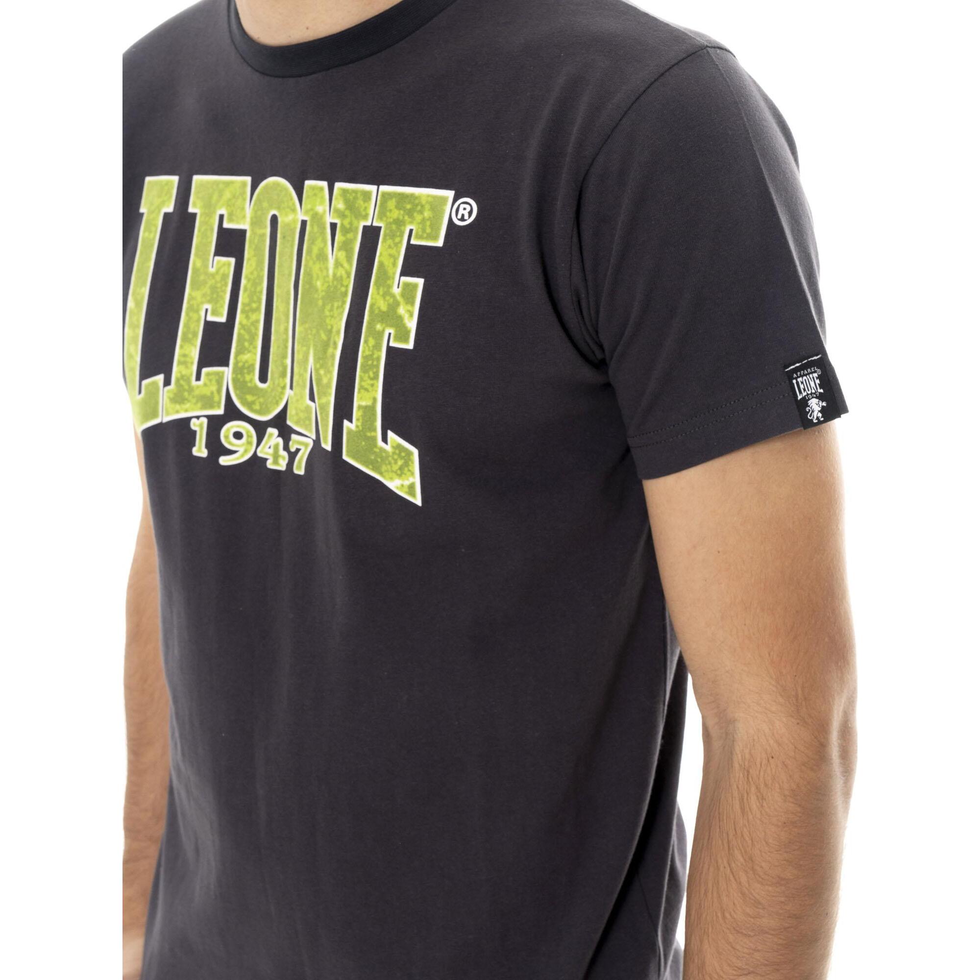 T-shirt uomo a manica corta in cotone, stampa flock Leone 1947 New Era