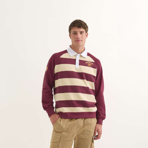 Polo MUNICH Stanford streetwear hombre de algodón orgánico burdeos