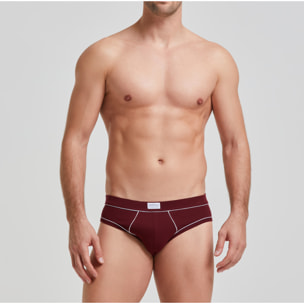 Slip uomo cotone con dettagli a contrasto