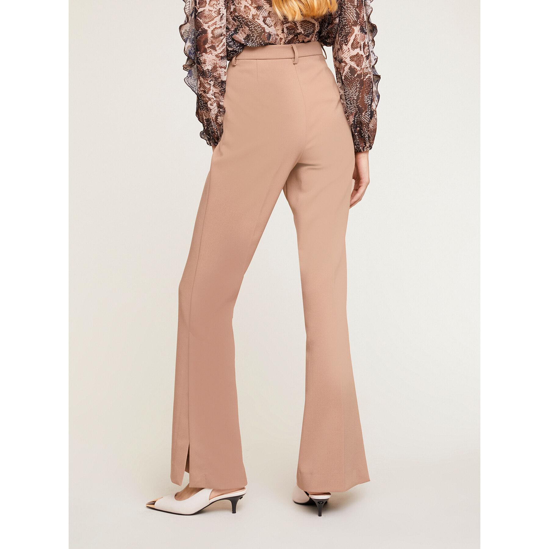 Motivi - Pantalón flare con abertura - Beige