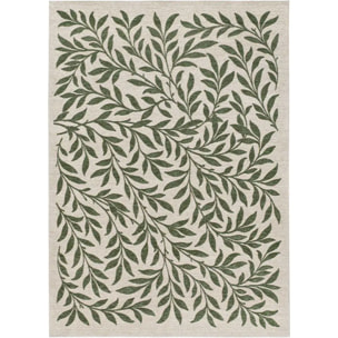 LUA Alfombra de exterior motivos florales verde, varias medidas disponibles.